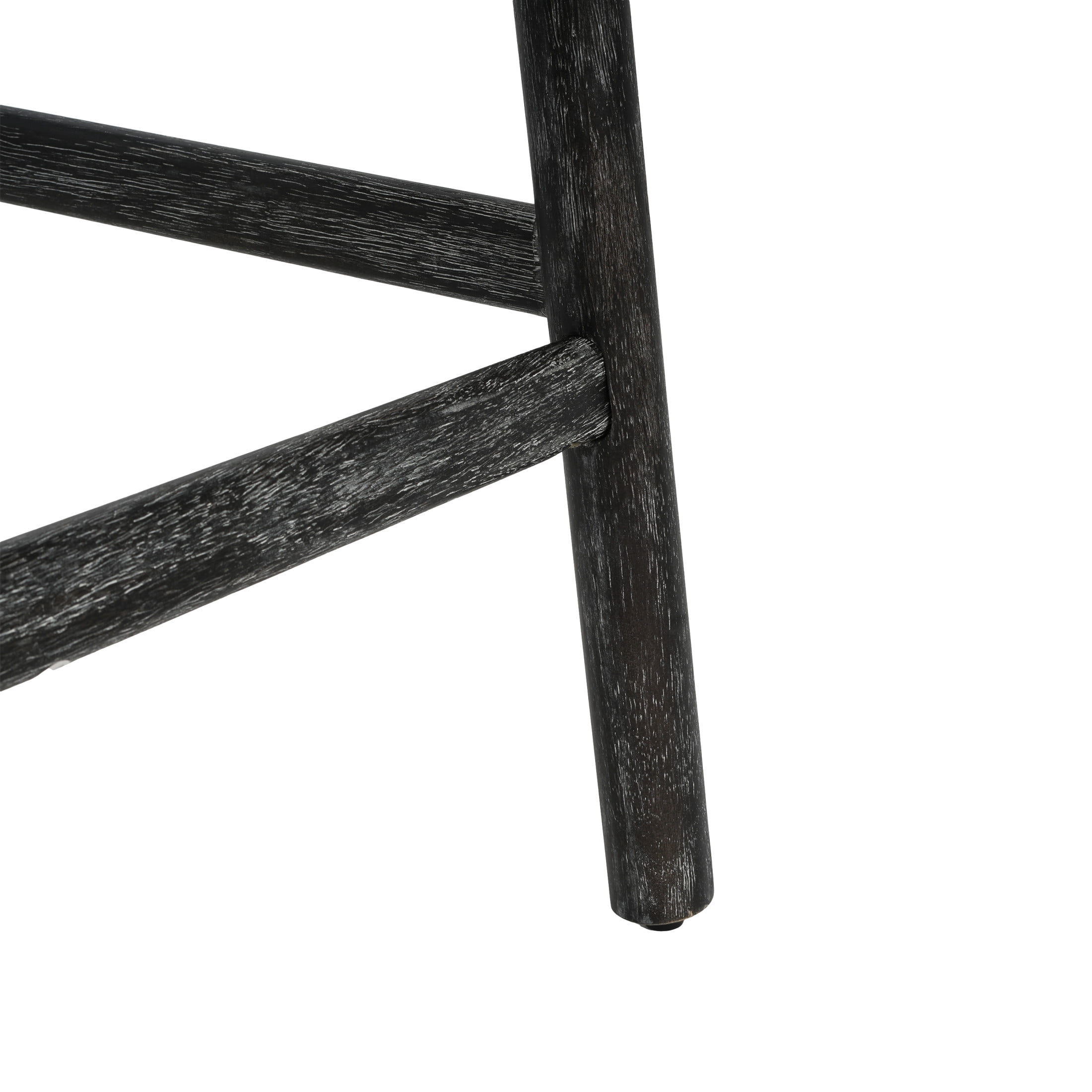 Christopher Knight Home Minimalist 26.77" Counter Height Bar Stools, Solid Wood Frame, Black, Set of 4