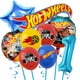 thumbnail image 2 of Kit de globos de aluminio de Hot Wheels para decoraciones de fiesta de cumpleaños de autos de carrera para niños, suministros para fiestas de bienvenida al bebé, juego de globos con números de 32 pulg, 2 of 4