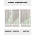 thumbnail image 4 of Beige Swag Valances for Windows, Farmhouse Simple Abstract Striped Wooden Grain Rod Pocket Sheer Valances for Small Windows, Swag Toppers Light Filtering for Kitchen Living Room 2 Panels 28''x36'', 4 of 6