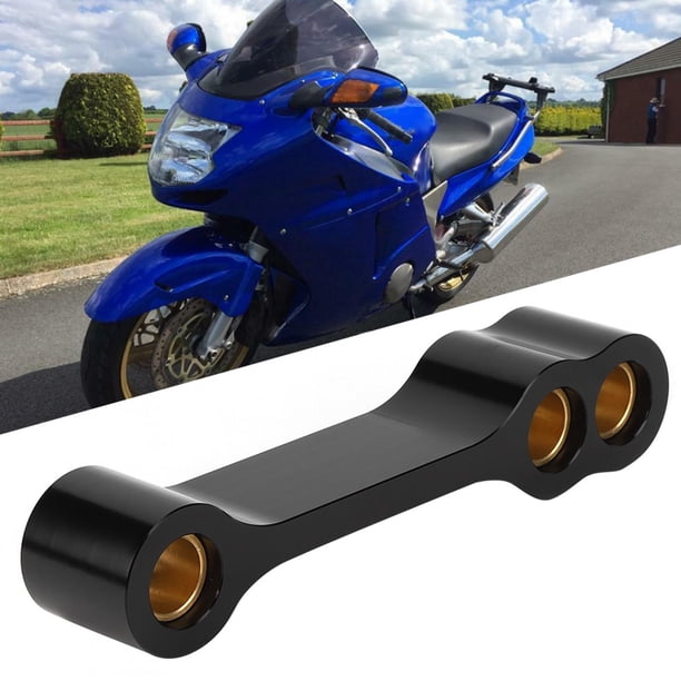 Enlaces de descenso de aluminio, enlaces de descenso de motocicletas, enlaces de descenso negros, enlaces de descenso de motocicletas, acabado de lujo