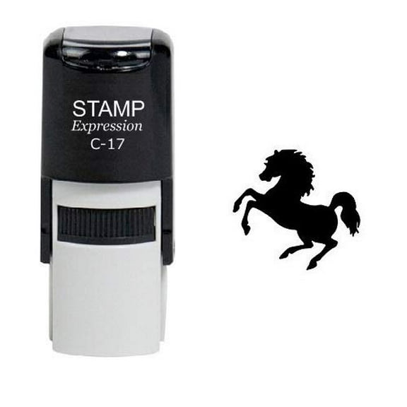 stampexpression - Galloping Horse Self Inking Rubber Stamp - Black Ink (W-6791)