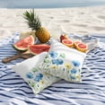 thumbnail image 3 of 2 Pack Outdoor Waterproof Throw Pillow Covers,Watercolor Flower Blue Yellow Poppy Decorative Square Patio Pillowcases for Chair Couch Sofa 16x16in, 3 of 9