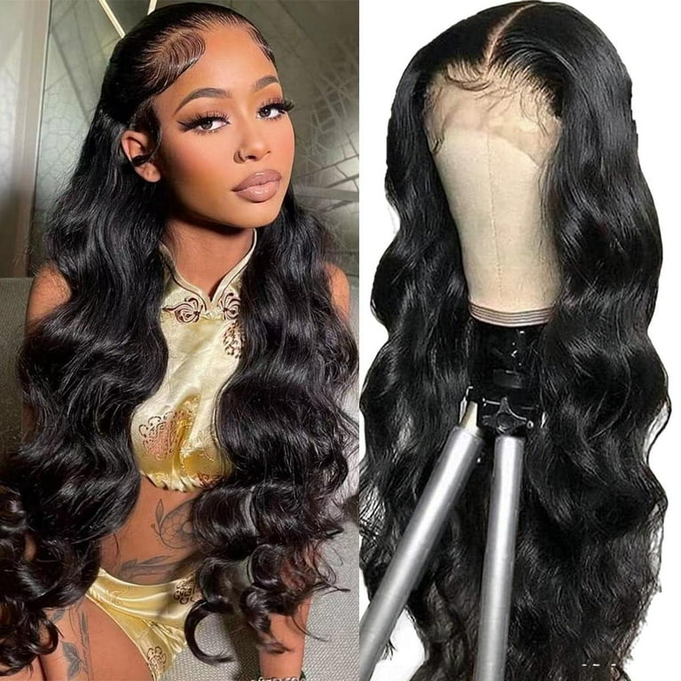 13x4 Lace Front Wigs Human Hair For Black Women Body Wave HD