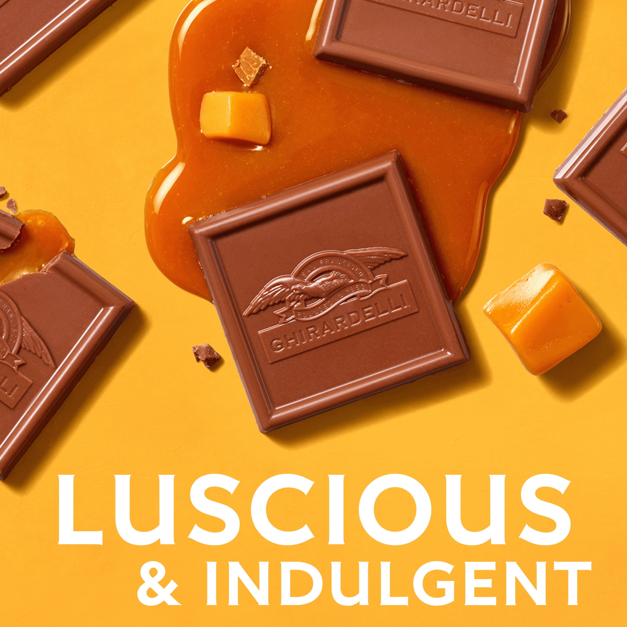 GHIRARDELLI Milk Chocolate Candy 2 SQUARES with Caramel