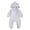 Gray, variant on Baby Toddler Boys Girls Solid Color Cloud Zipper Hooded Long Ear Romper Jumpsuit Crawling Suit Baby Cute Hooded Jumpsuit(1-Grey,12-18 Months)