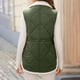 thumbnail image 4 of Chaquetas y abrigos casuales sin mangas y sin capucha para mujer, chalecos de invierno para mujer, chaqueta polar sin mangas, cuello alto con cremallera, abrigo largo cálido con cordón y bolsillos, ro, 4 of 8