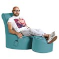 thumbnail image 2 of Gouchee Home Swing Brava Turquoise Bean Bag Chair – Water-Repellent Fabric with Polystyrene Bead Filling, Suitable for Adults and Teens, Lightweight & Portable Seating for Bedroom, Dorm or Living Room, 2 of 10