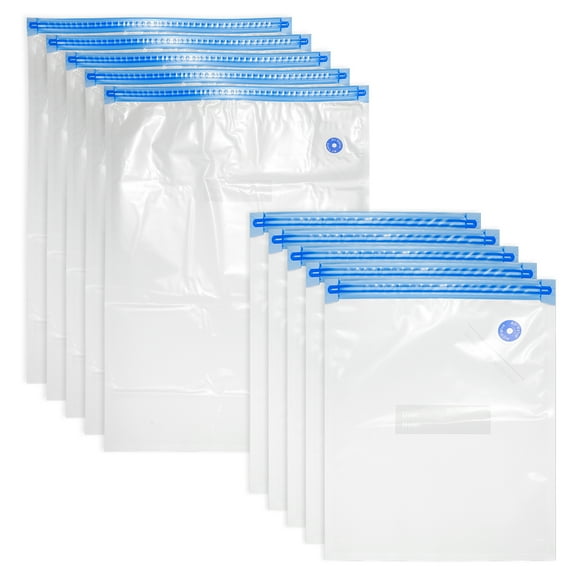 Uxcell Sous Vide Bags10PCS, Vacuum Food Sealer Bags With Air Valve Food Storage Bag 28cm x 22cm,34cm x 26cm