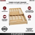 thumbnail image 5 of Rev-A-Shelf 21'' Tiered Cutlery Drawer Organizer with BLUM Soft-Close, 4WTCD-24HSC-1, 5 of 13