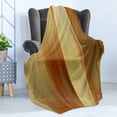 thumbnail image 4 of Earth Tones Soft Flannel Fleece Throw Blanket, Abstract Modern Design Ombre Inspired Smooth Color Transitions, Cozy Plush for Indoor and Outdoor Use, 50" x 70", Pale Yellow and Ginger, by Ambesonne, 4 of 5