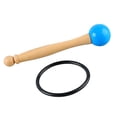 thumbnail image 4 of Singing Bowl Mallet Wood Handle Rubber Head Clear Beautiful Sound Percussion Stick with Rubber Ring Blue, 4 of 14