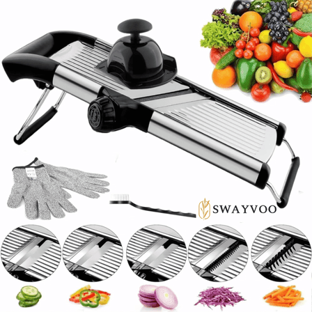 Swayvoo Stainelss Steel Mandoline Slicer Vegetable Chopper Potato Slicer