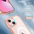 thumbnail image 6 of JETech Magnetic Case for iPhone 13 Mini 5.4-Inch Compatible with MagSafe Wireless Charging, Shockproof Phone Bumper Cover, Anti-Scratch Clear Back (Rose Gold), 6 of 7