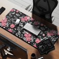 thumbnail image 2 of Long Mouse Pads for Desk,Pioneer Flower Floral Print Pattern Desk Mats on Top Of Desks, Desk Mouse Pad Extra Large with 3mm Non-Slip Base and Stitched Edge for Gaming,Office,Work,Home 35.4"x15.7", 2 of 6