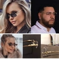 thumbnail image 2 of Gafas de Sol ADE WU Vintage Retro sin Montura con Marco Dorado para Mujer y Hombre, 2 of 7