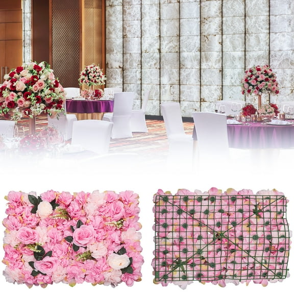 Miumaeov 12Pcs Flower Wall Panel Artificial Flower Wall Backdrop For Photo Background Party Wedding Decor