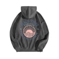 thumbnail image 4 of Puliio Women's Hoodie Coastal Cowgirl Sunset Wave Graphic Print Oversized Soft Long Sleeve Vacation Sweatshirt With Front Pocket, 4 of 5