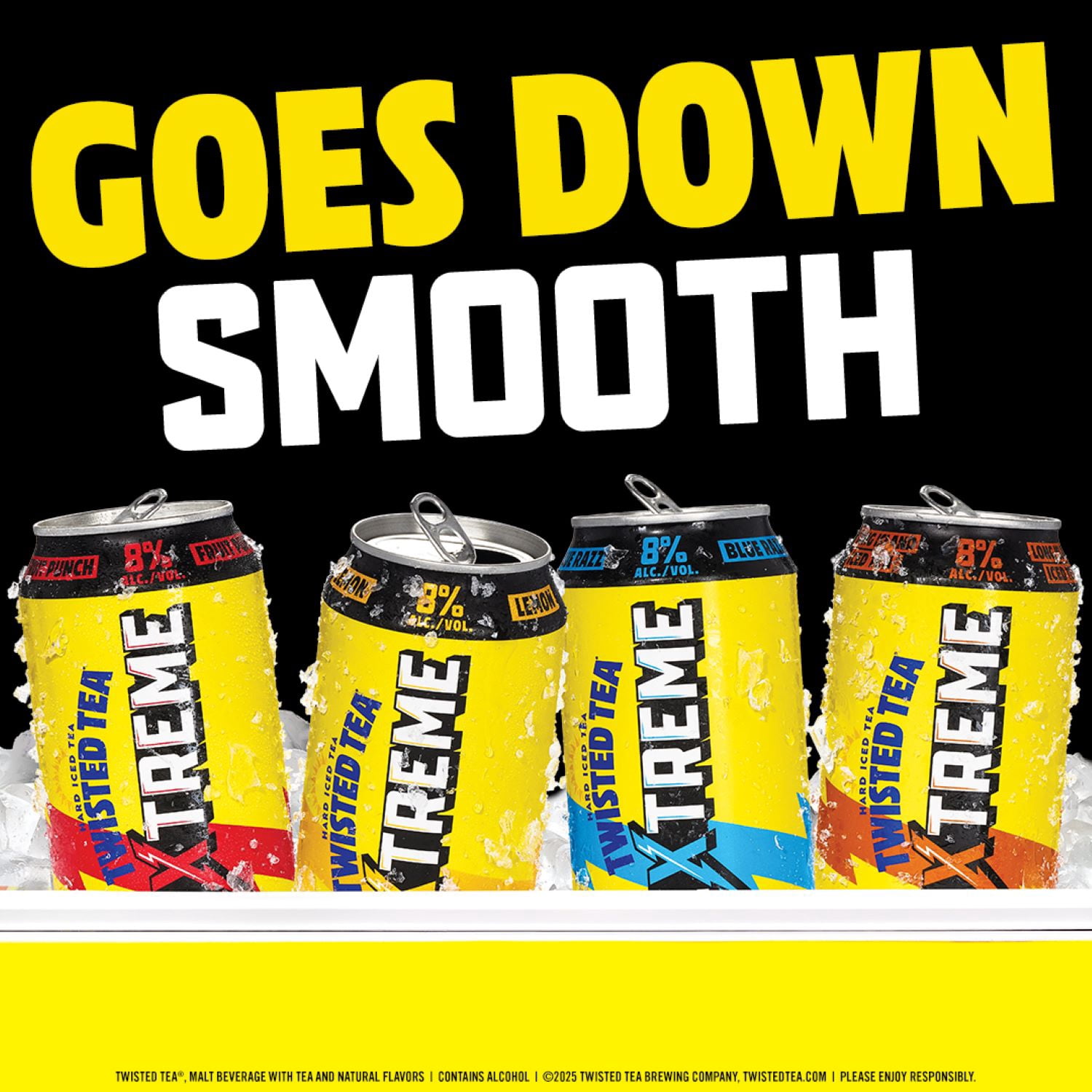 Twisted Tea Extreme Variety pack Hard Iced Tea, 12 pack, 12 fl oz Aluminum Cans, 8% ABV