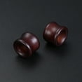 thumbnail image 4 of ZS 1 Pair Double Falre Ear Tunnel Plugs Expander Brown Wood Ear Gauges Stretching 0g 00g, 4 of 6