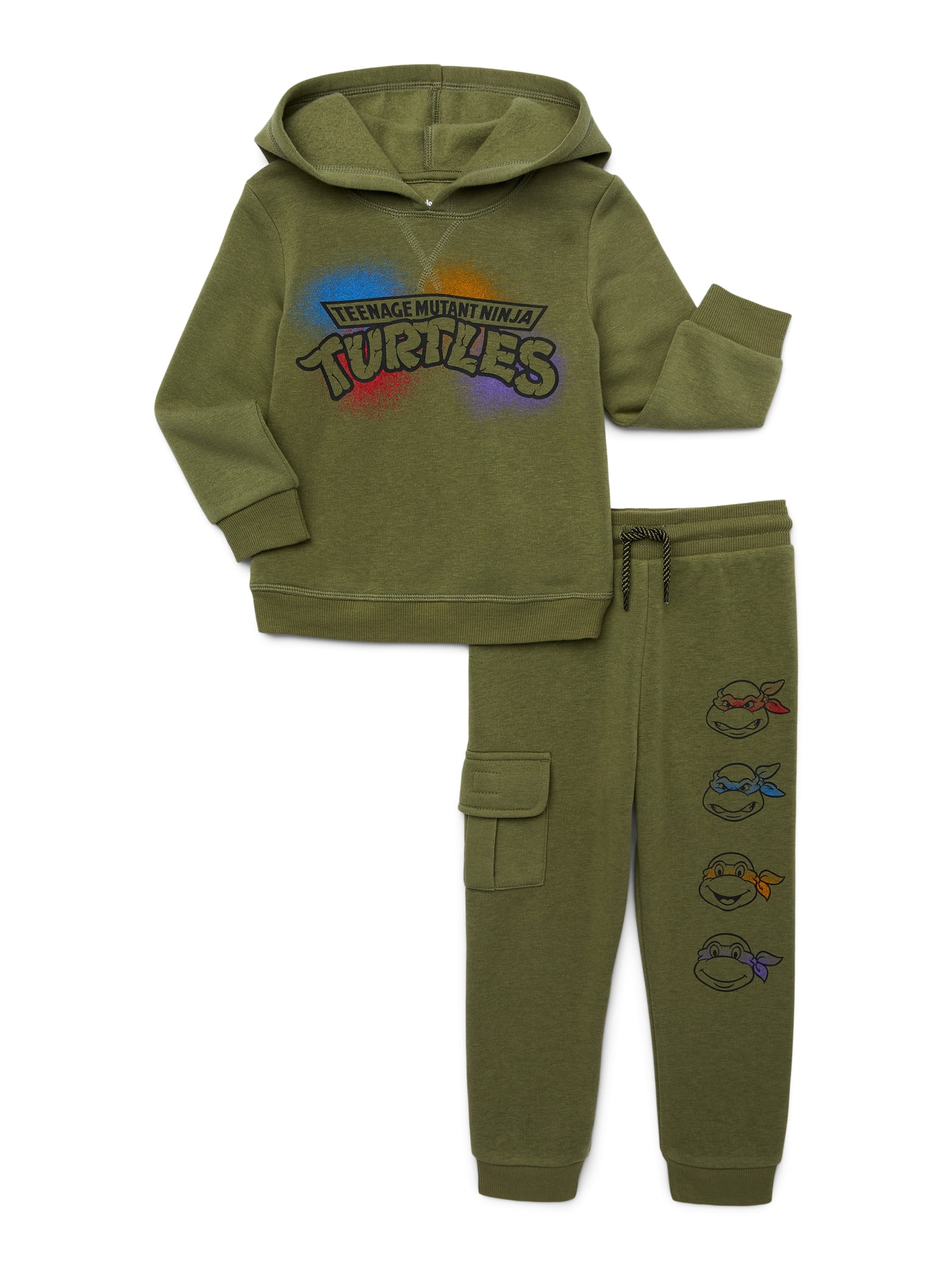 Teenage Mutant Ninja Turtles Toddler Boy Hoodie and Joggers Set, Sizes 12M-5T