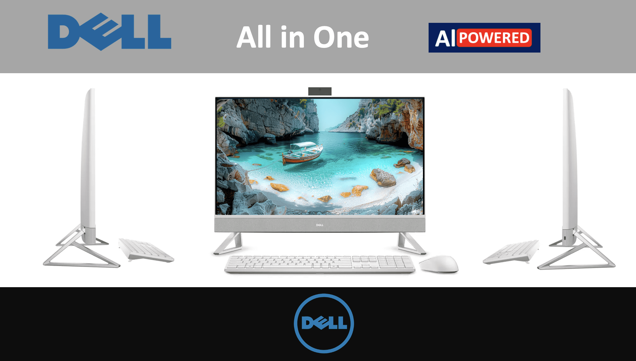 Dell 27 AI Powered All-in-One 27in Touchscreen IPS FHD Display (Intel Core 7 150U, 32GB DDR5, 1TB SSD, GeForce MX570 A, WiFi 6E, Webcam, Bluetooth 5.3, Win 11 Home)