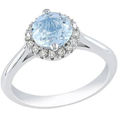 1 Carat T.g.w. Round-cut Topaz Ring In S - Walmart.com