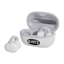 Headphones Wrieless Earbuds Hwkond Bluetooth Earphones With Ear Clip Type External Sound That Does Not Harm The Ears, Stereo Digital Display, Dual Ear Charging Compartment on Clearance