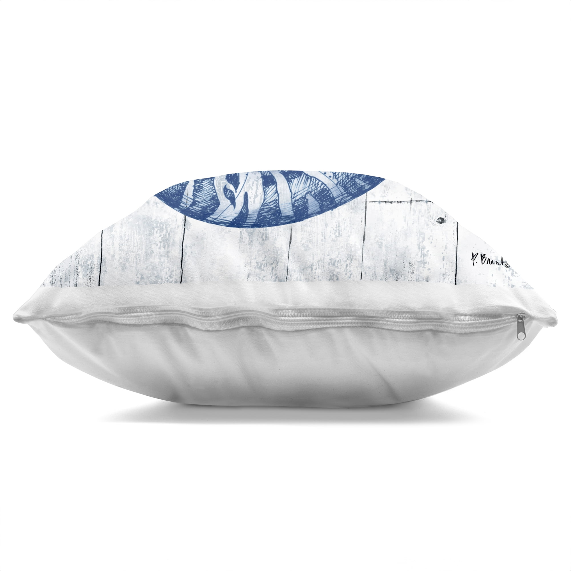 Stupell Industries Coastal Timberland Nautilus Decorative Printed Throw Pillow, design by Paul Brent, 18 x 7 x 18