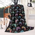 thumbnail image 2 of Colorful Controllers Games Icons Black Pattern Blanket,Comfortable Soft Flannel Throw Blanket,All Season,Warm Lightweight Blankets for Sofa Bed Couch Living Room Chair,60"x80", 2 of 4