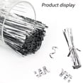 thumbnail image 3 of 760 Pcs Metallic Twist Ties Reusable Bag Ties Plastic Bread Twist Ties for Candy Bags,Snacks, Cake , Party Supplies, 3 of 6