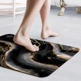 thumbnail image 2 of Bath Mat Rug Super Absorbent Quick Dry Thin Bathroom Rugs Fit Under Door Non Slip Rubber Backed Bathroom Floor Mat for in Front of Bathtub Sink Shower (20"x32", Marble, Black Gold), 2 of 6