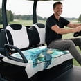 thumbnail image 5 of XYZCANDO Watercolor Sea Turtle Golf Cart Seat Cover | Non-slip Terry Cloth with 4 Pockets | Universal 2-Seat Golf Cart Accessory, 5 of 8