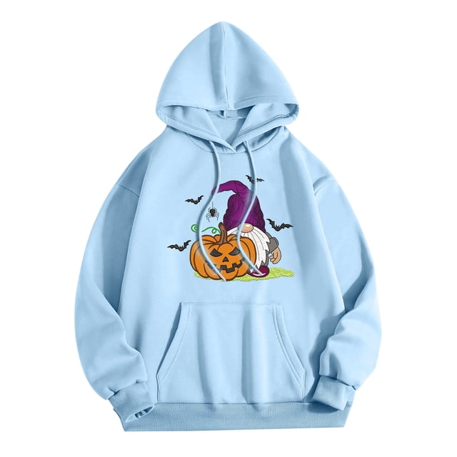ICHUANYI Clearance Women's Fashion Casual Long Sleeve Print Hooded Pocket Sweatshirt Tops Blouse ICHUANYI "ICHUANYI"