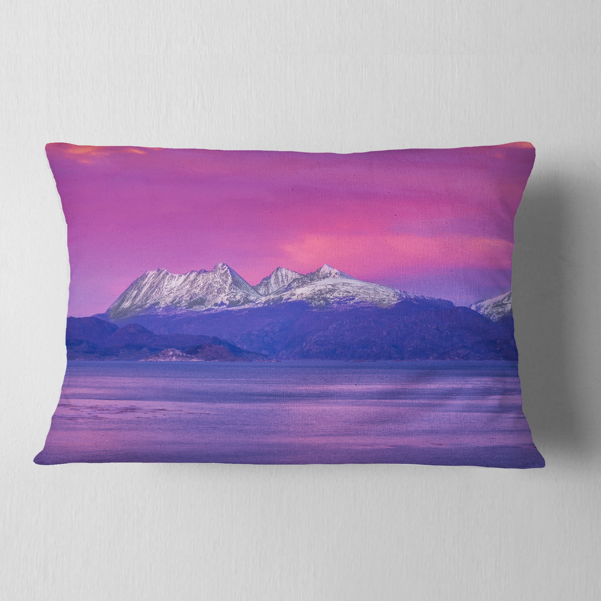 Designart Ushuaia Sunrise Argentina - Beach and Shore Throw Pillow - 12x20