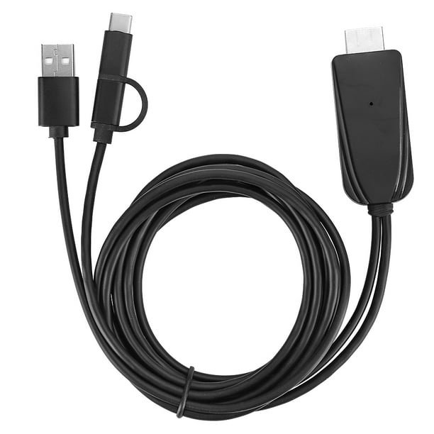 eboxer 1 Cable de Androide Telefono Movil a HDMI TV MHL a HDTV Cable de Espejo de Pantalla Compatible con Miraplug App Bluetooth Micro USB Type C a HDMI para TV Monitor Proyector etc EOTVIA No Walmart