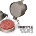 thumbnail image 4 of Prensa para hamburguesas Weston de aluminio fundido antiadherente, 4,5" de diámetro, 4 of 8
