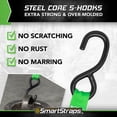 thumbnail image 2 of SmartStraps 1 in. x 20 ft. Green RatchetX Standard Duty Ratchet Tie Down Straps, Padded Handle, 500 lb. Safe Work Load - 4 pack, 2 of 7