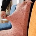 thumbnail image 3 of Wholesale Upgraded All-Season High-Elastic Chair Cover with Integrated Backrest - Thickened Embossed, Detachable & Washable, Lemon Yellow, Universal Fit for Chairs with Back Height 45-55cm and Seat, 3 of 6