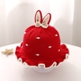 thumbnail image 3 of Baby Girl Knitted Winter Earflap Hat With Bow Soft Warm Windproof Cold Weather Cap, 3 of 3