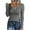 Dark Gray, variant on Annhoo Long Sleeve Shirts for Women Fall V Neck Criss-Cross Knit Ribbed Tops Stretch Slim Tight Blouse Tees