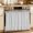 Gray, variant on Oven Skirt Curtain for Kitchen 20x27 Inch, Gray Thin Lines Oven Curtain with 8 Ribbon Ties & Ruffle Trim, Stove Skirt Curtain Dishwasher for Cabinets Over Sinks Modern Striped Minimalist