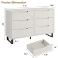thumbnail image 2 of Accreate 47.2 Inch Freestanding Vertical Dresser Cabinet with 6 Drawer and Storage Wooden Closet Storage Chest for Living Room Hallway Entryway Bedroom, 2 of 7