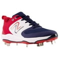 thumbnail image 6 of New Balance Women's Fresh Foam X Velo V3 Low Metal Fastpitch Softball Cleats Red/White/Blue Medium 9, 6 of 6