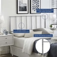 thumbnail image 4 of Modway Kiana Metal Stainless Steel Adjustable Height Headboard, Full, Gray, 4 of 5