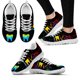 thumbnail image 1 of Zapatos casuales para exteriores con suela suave y estampado de dientes de dibujos animados, diseño de grafiti artístico de moda, zapatillas negras de suela suave, 1 of 6
