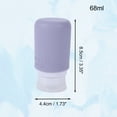 thumbnail image 2 of Unique Bargains 2 Pcs Travel Container Set 2.3oz Silicone Travel Bottles Set Purple Cyan Green, 2 of 5