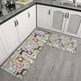 thumbnail image 2 of Cute Pitbull Terriers Dog and Flower Kitchen Rugs Sets Of 2,Anti Fatigue Kitchen Mat Rugs Non Slip Washable,Decorative Kitchen Floor Mats for Kitchen,Sink,Laundry,17"x30"+17"x47", 2 of 7