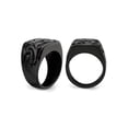 thumbnail image 4 of Mens Black Titanium Pattern Signet Ring, 4 of 5