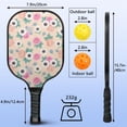 thumbnail image 4 of Pickleball Paddles Set,Pioneer Flower Floral Print Pattern Fiberglass Surface Pickleball Racket Set with 2 Indoor Outdoor Pickleball Balls and Pickleball Bag,Pickle-ball Equipment, 4 of 6