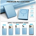 thumbnail image 6 of for Magsafe Wallet with 6 Card Holders, RFID Blocking [Clear ID Window] PU Leather Men Women Folio Magnetic Phone Wallet for iPhone 16/15/14/13/12/Plus/Pro/Pro Max Series, Pearly Light Blue, 6 of 9